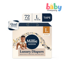 Millie Moon Luxury Tape Diaper 72s - Large