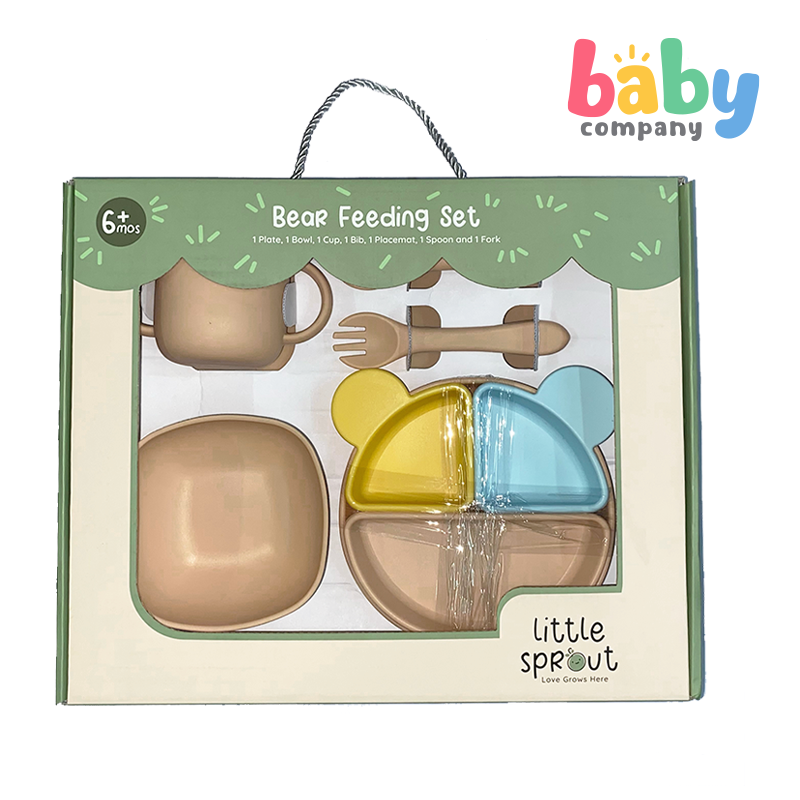 Little Sprout Bear Feeding Set - Beige