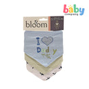 Bloom 3-Piece Triangle Bib - Love Daddy