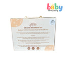 Peekaboo 5pc Feeding Set (Bib, Plate, Cup, Utensils) - Salmon