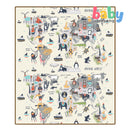Baby Company Animal World Map Giant Mat - Cream