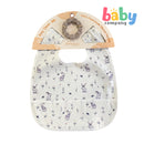 Peekaboo 1pc PU Bib with Teether - Bunny
