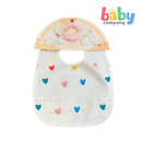 Peekaboo 1pc PU Bib with Teether - Heart