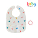 Peekaboo 1pc PU Bib with Teether - Heart