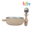Pure Little 2-Piece Silicone and Stainless Steel Set - Beige