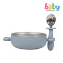 Pure Little 2-Piece Silicone and Stainless Steel Set - Blue
