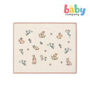 Peekaboo Rubber Crib Sheet Bunny - Pink