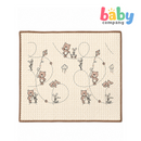 Peekaboo Rubber Crib Sheet Bear - Beige