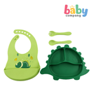 Little Sprout 4pc Silicone Feeding Set - Dino