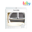 Pure Little 4pc Silicone Stainless Steel Dinnerware Set - White