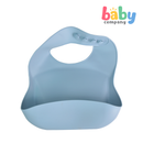 Pure Little 4pc Silicone Stainless Steel Dinnerware Set - Blue