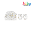 Pure Little Bonnet and Mitten Set Pack of 3 Purple