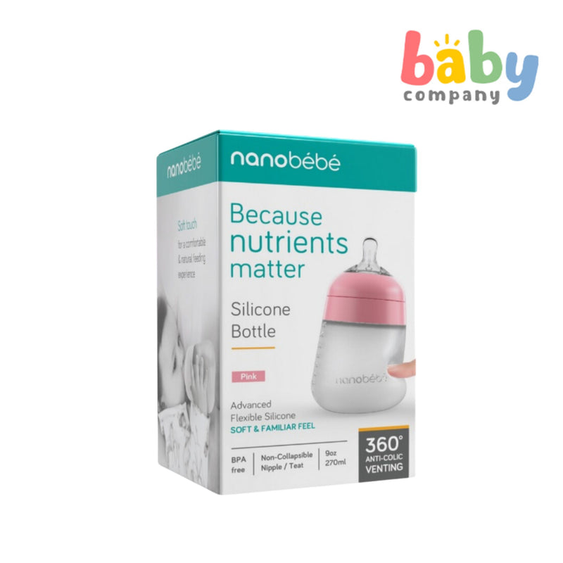 Nanobebe Silicone Bottle 9oz (270ml) - Single