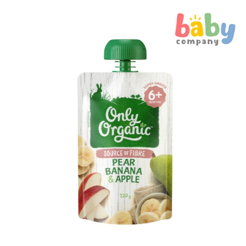 Only Organic Pear, Banana & Apple (6+ mos) 120g