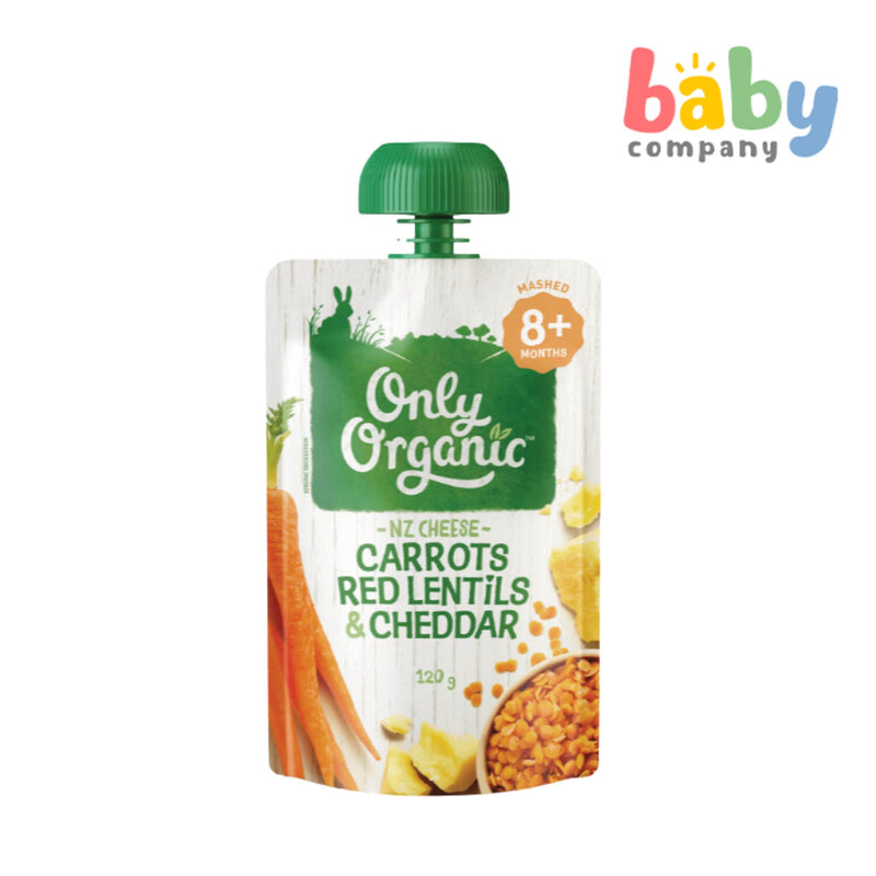 Only Organic Carrots Red Lentils & Cheddar (8+ mos) 120g