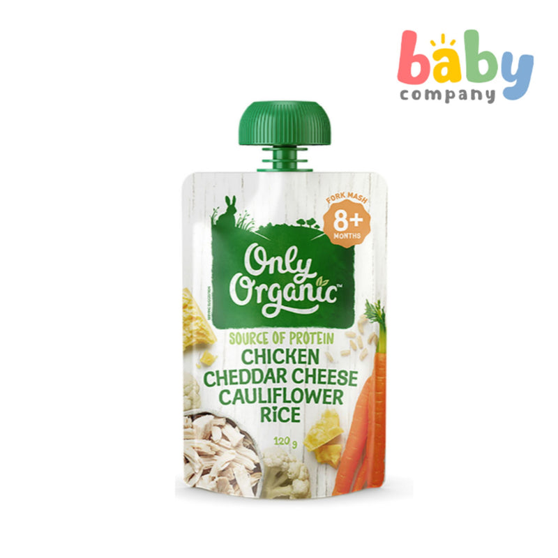 Only Organic Chicken Cheddar Cheese Cauliflower Rice (8+ mos) 120g