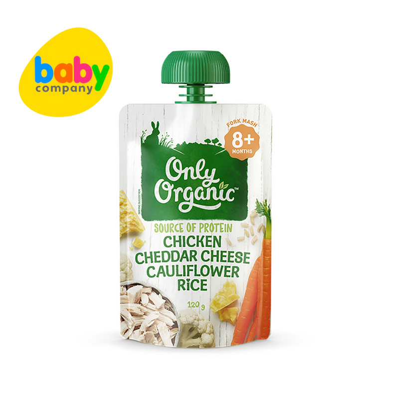 Only Organic Chicken Cheddar Cheese Cauliflower Rice (8+ mos) 120g