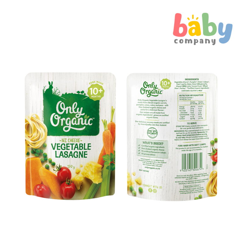 Only Organic Vegetable Lasagne (10+ mos) 170g