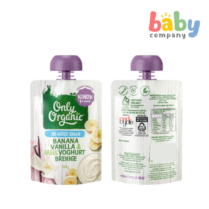 Only Organic Banana Vanilla & Greek Yoghurt Brekkie (1-5yrs) 100g