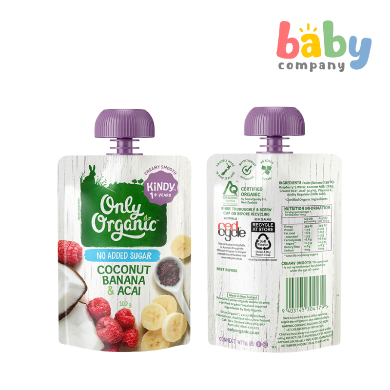 Only Organic Coconut Banana & Acai (1-5yrs) 100g