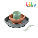 Beaba Baby Silicone 4-Piece Meal Set with Suction Pad
