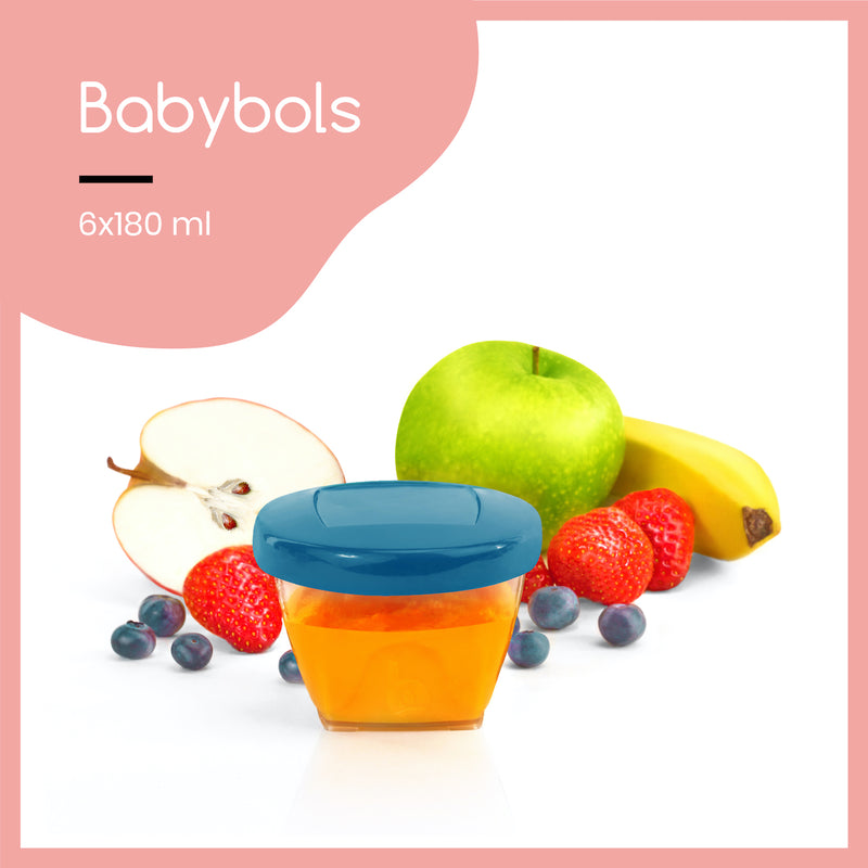 Babymoov Babybowls Rewritable Airtight Food Storage Containers (6 x 180ml)