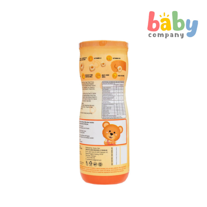 Natufoodies Rice Puff Biscuit Orange Peach (8 months+) 60g