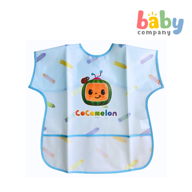 Cocomelon Lightweight Short Sleeves Baby Bib - Blue