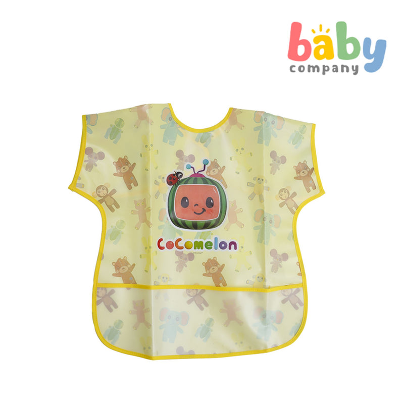 Cocomelon Lightweight Short Sleeves Baby Bib - Yellow