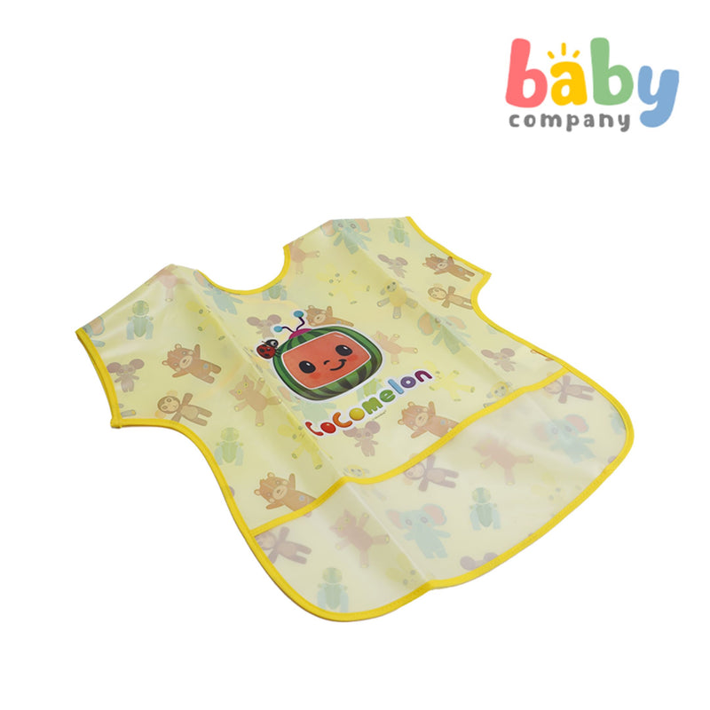 Cocomelon Lightweight Short Sleeves Baby Bib - Yellow