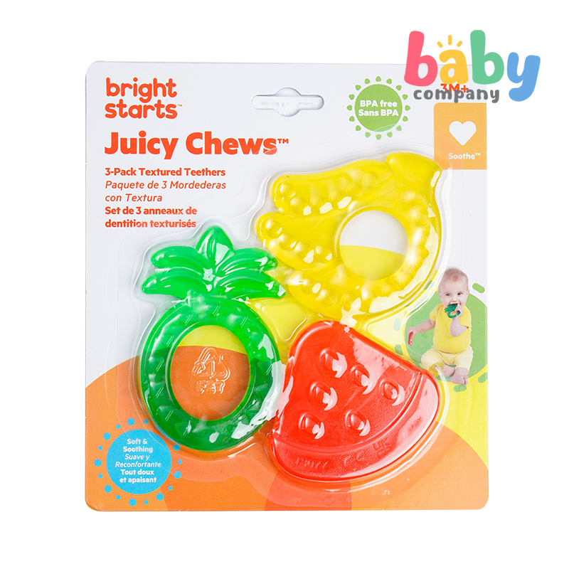 Bright Starts Juicy Chews 3-Pack Textured Teethers