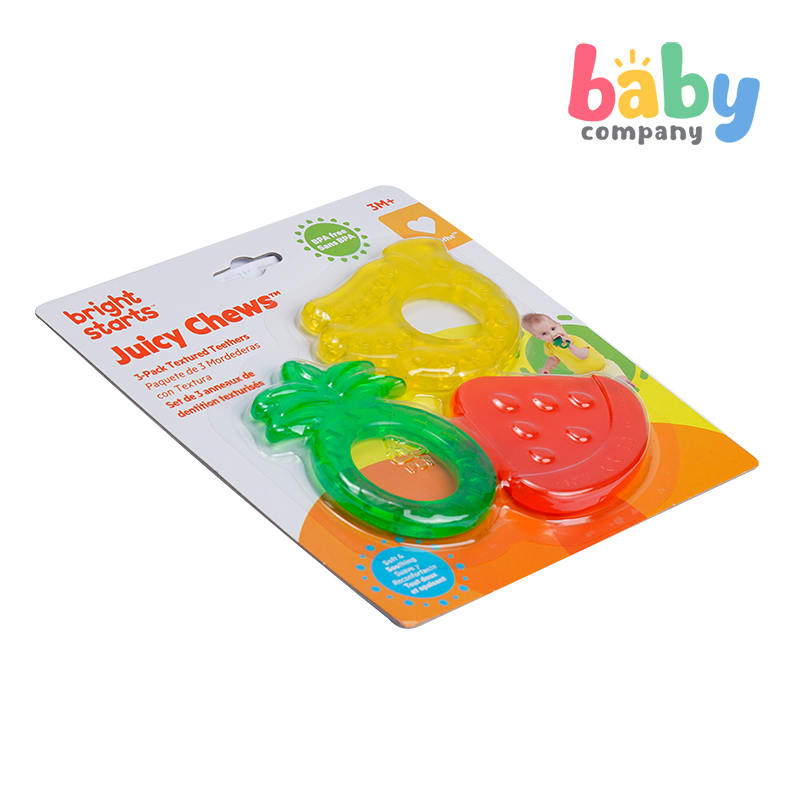 Bright Starts Juicy Chews 3-Pack Textured Teethers