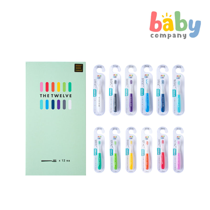 The Twelve Toddler Toothbrush in Vivid Color - 12 pcs