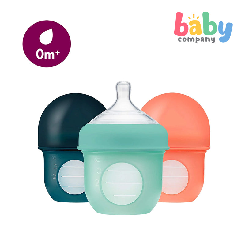 Boon Nursh Silicone Pouch Bottle 4oz / 118ml 3-Pack Multicolor Set