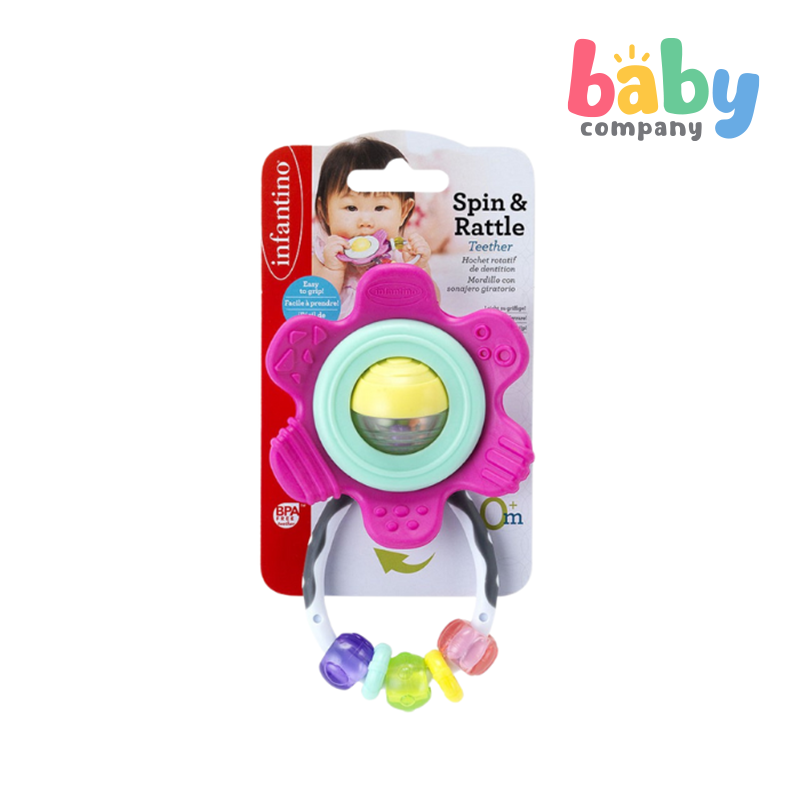 Infantino Spin & Rattle Teether (Pink)