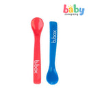 B.box Flexible Silicone Spoon Pack - Red/Blue