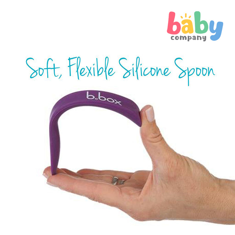 B.box Flexible Silicone Spoon Pack - Purple/Pink