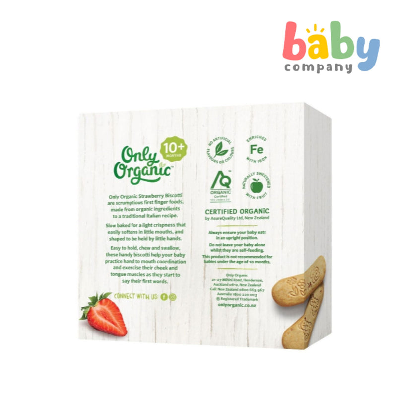 Only Organic Baby Snack Strawberry Biscotti (10 mos+) 100g