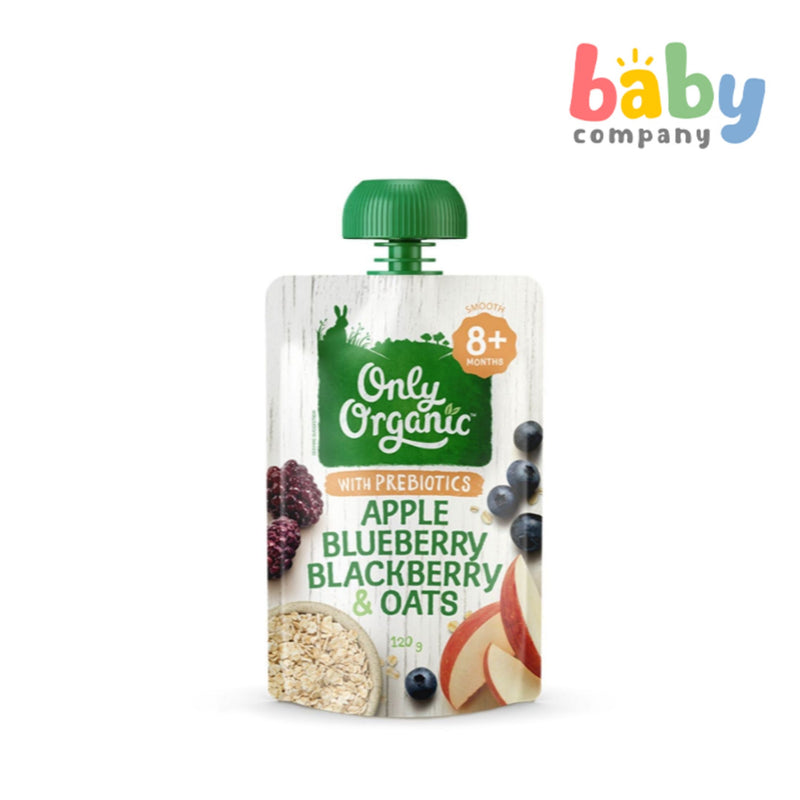 Only Organic Apple, Blueberry, Blackberry, & Oats (8+ mos) 120g