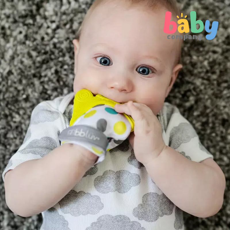 BBLUV Glüv: Baby Teething Mitten - Lime