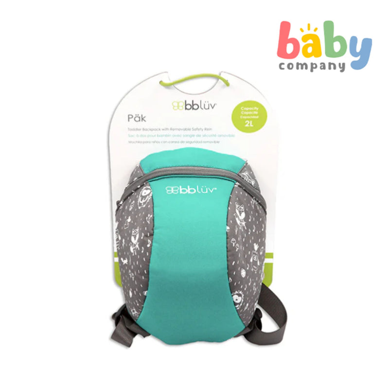 BBLUV Pak Toddler Mini Backpack With Safety Reins Aqua