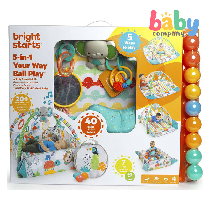 Bright Starts 5 In 1 Gym & Ball Pit - Totally Tropical