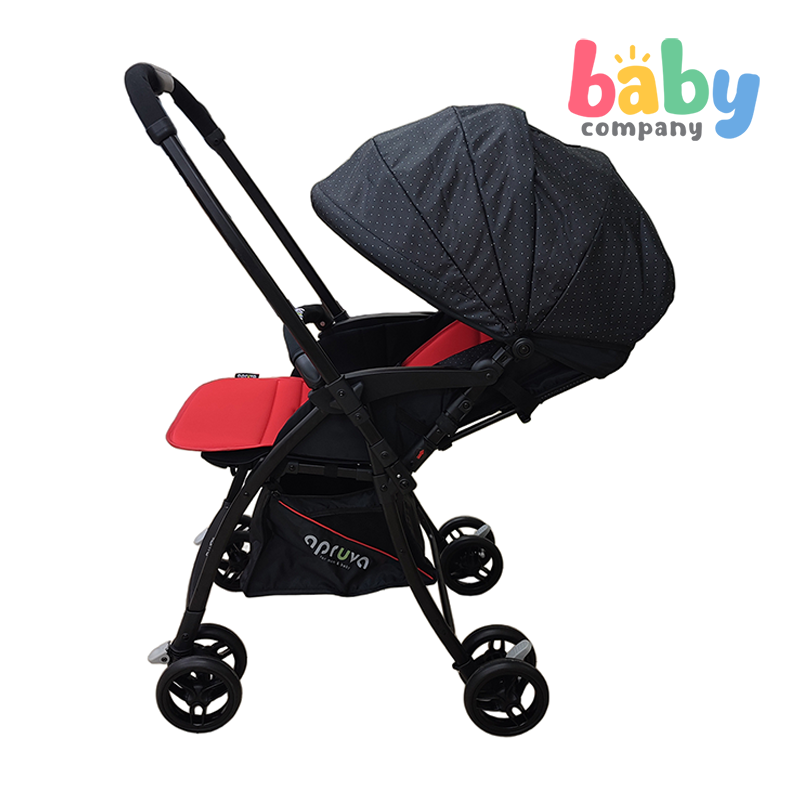 Apruva Keiryo Reversible Lightweight Stroller - Black/Red