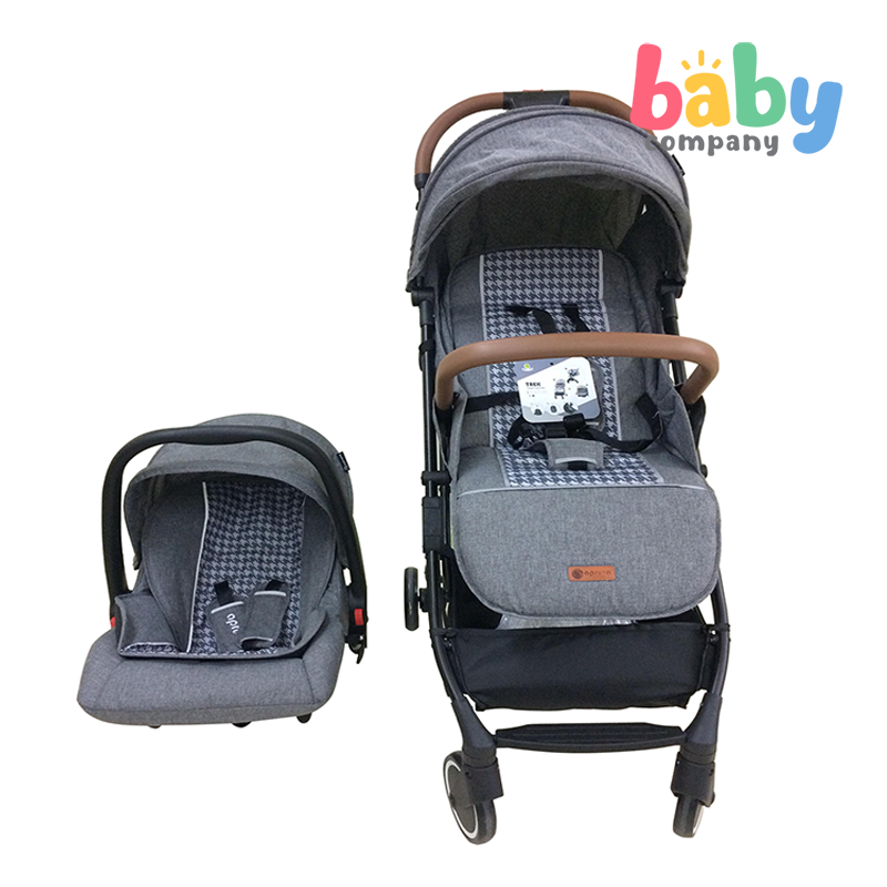 Apruva Trek Stroller with Car Seat Gray