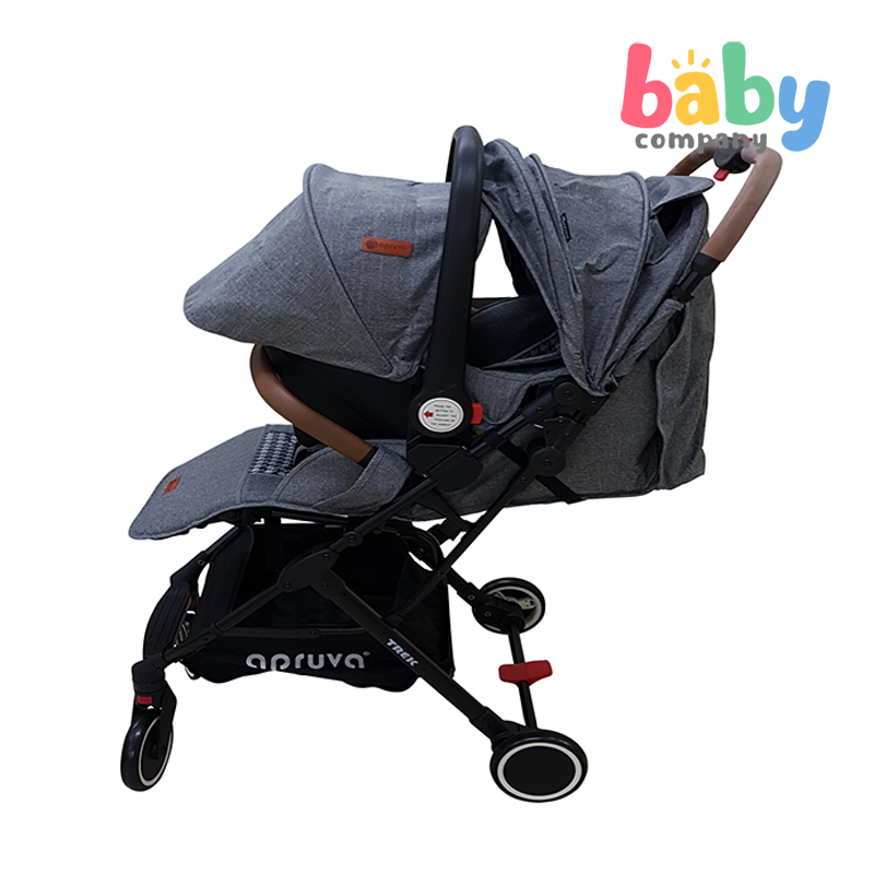 Apruva Trek Stroller with Car Seat - Gray