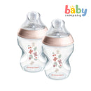 Tommee Tippee Natural Start Decorated PP Bottle Pack of 2 - 260ml, Pink
