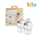 Tommee Tippee Natural Start Decorated PP Bottle Pack of 2 - 260ml, Pink