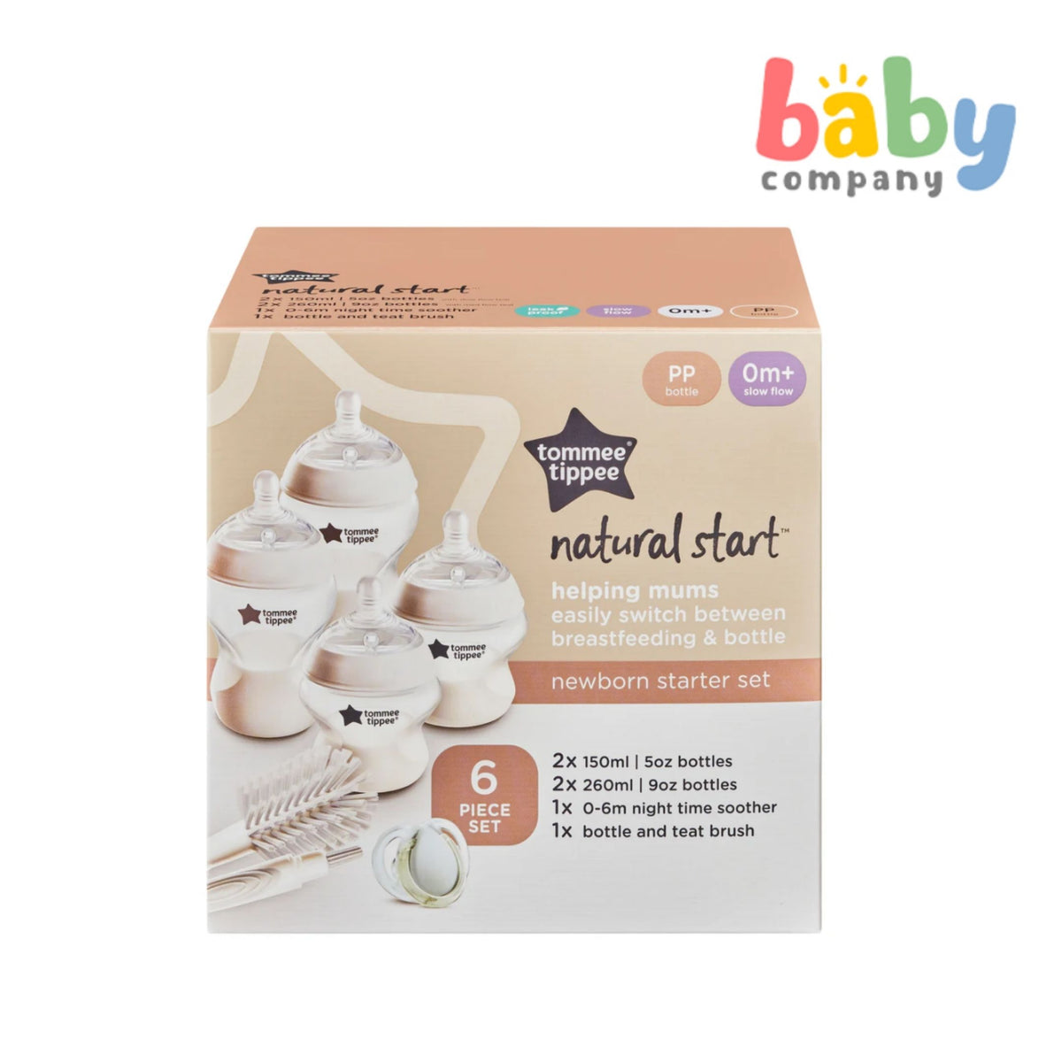 Tommee Tippee Natural Start Newborn Starter Set Clear