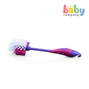 Nuby 2-in-1 Bottle & Nipple Cleaning Brush 0m+ - Purple and Pink