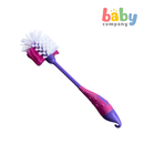 Nuby 2-in-1 Bottle & Nipple Cleaning Brush 0m+ - Purple and Pink